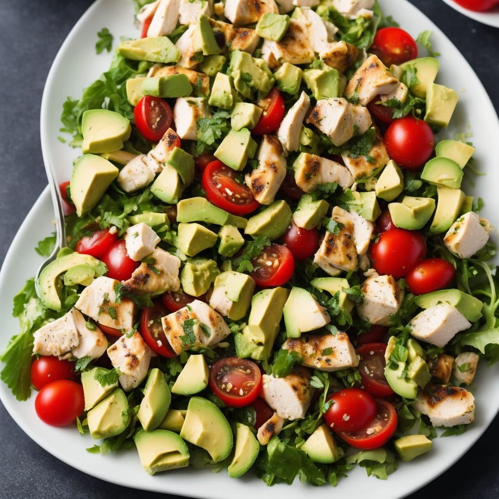 Greek Island Salad with Chicken & Avocado