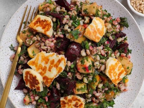 Green Rice with Beetroot & Apple Salsa