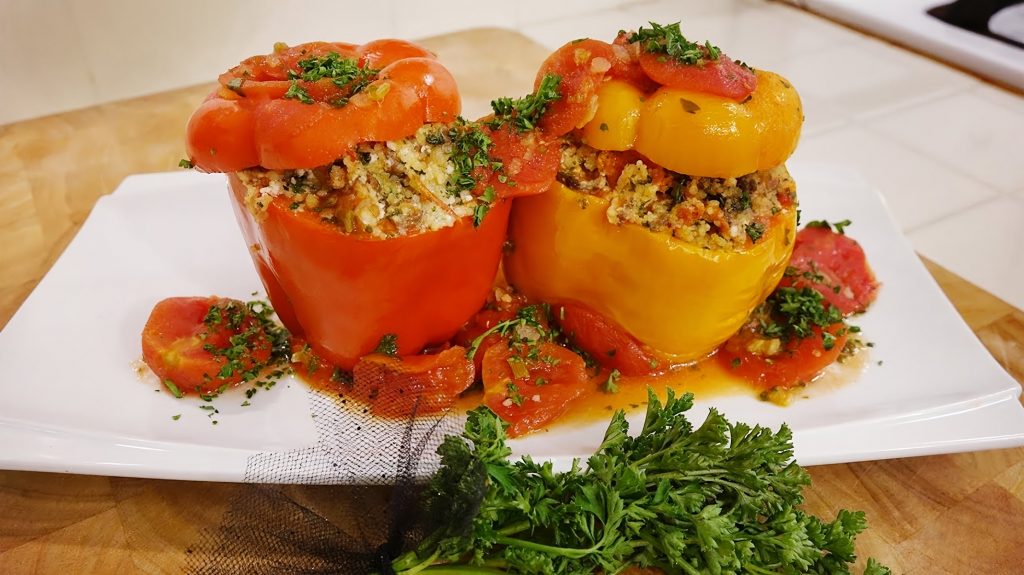 Gremolata Couscous-Stuffed Peppers