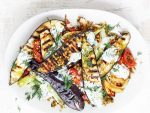 Griddled Aubergines with Sesame Dressing