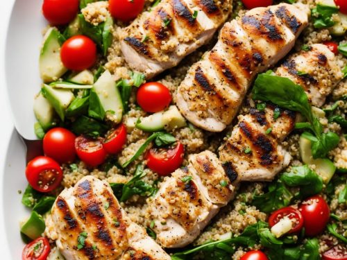 Griddled Chicken with Quinoa Greek Salad