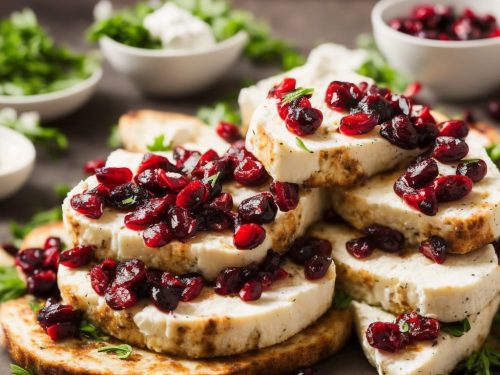 Grilled Goat's Cheese with Cranberry Dressing