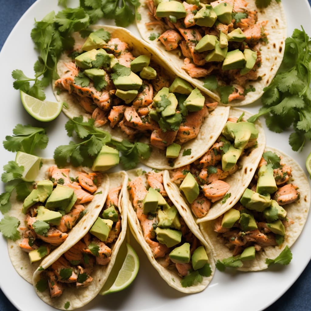 Grilled Salmon Tacos with Avocado Salsa