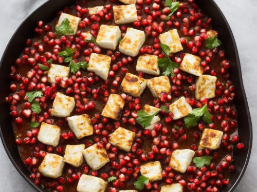 Halloumi with Tomatoes & Pomegranate Molasses