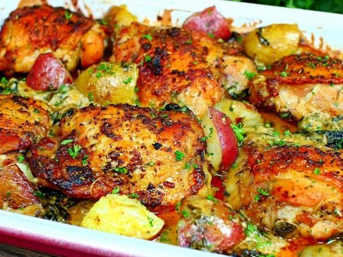 Harissa Chicken Traybake