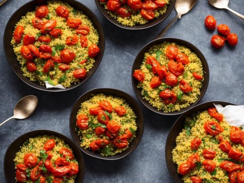 Harissa Roasted Tomatoes with Couscous