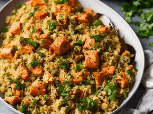 Harissa Salmon Pilaf