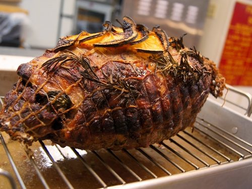 Hay-Baked Stuffed Leg of Lamb