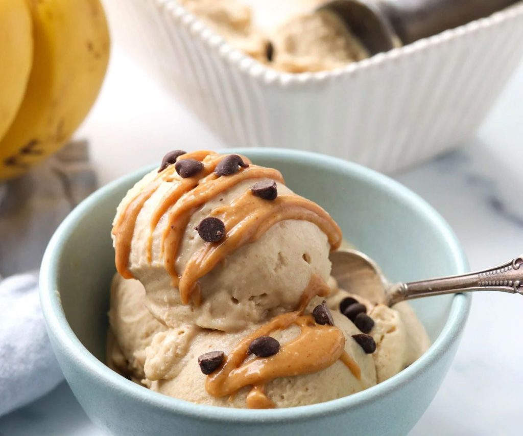 Healthy Banana & Peanut Butter Ice Cream