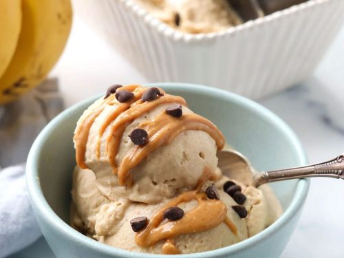 Healthy Banana & Peanut Butter Ice Cream