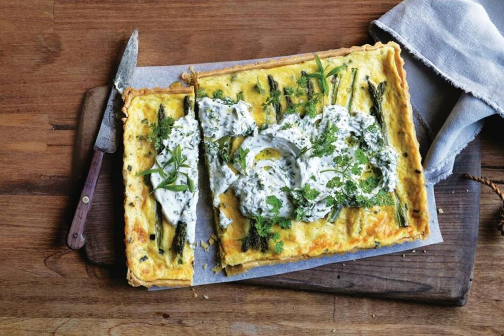 Herby Asparagus & Bacon Tart