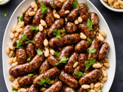 Herby Sausages with Butter Bean Mash