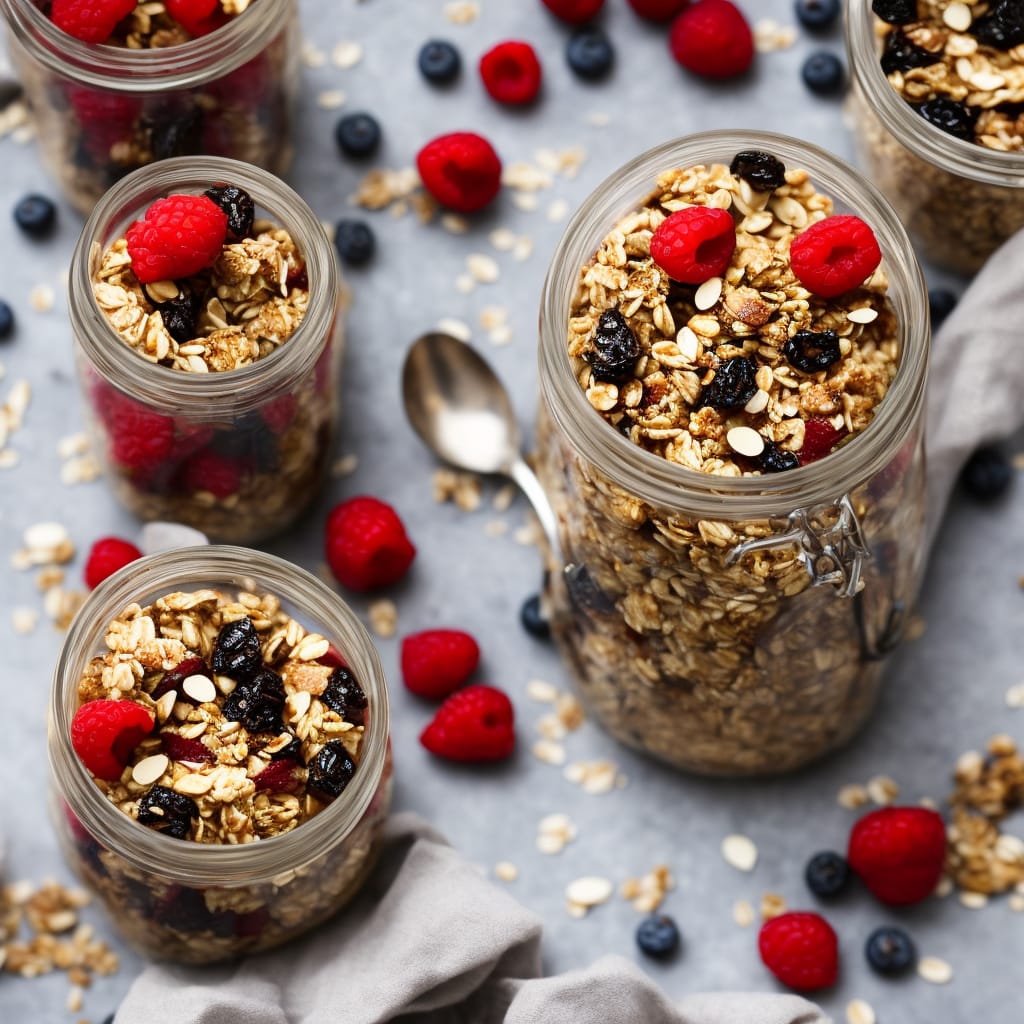 Homemade Muesli with Oats, Dates & Berries