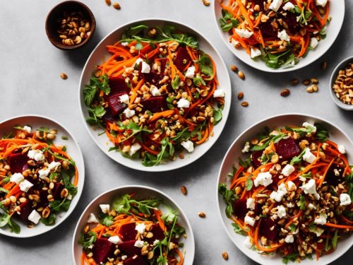 Honeyed Beetroot & Carrot Salad with Feta & Hazelnuts