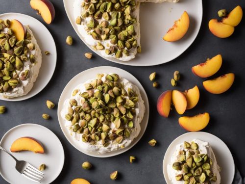 Honeyed Peach & Pistachio Pavlova