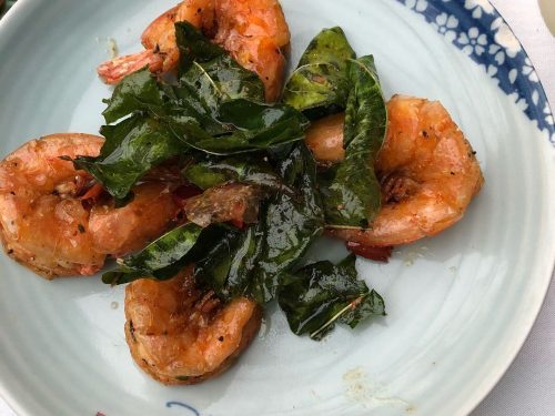 Hot Herb Butter Prawns