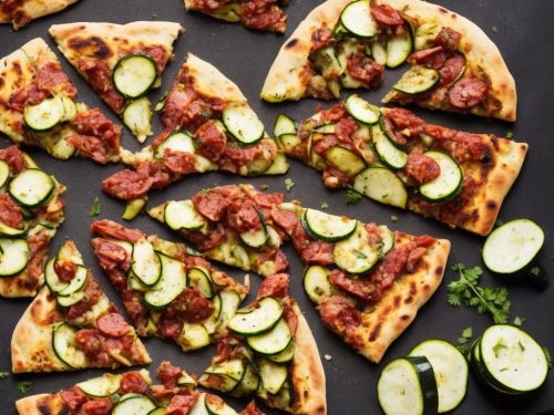 Hot Salami & Courgette Flatbread