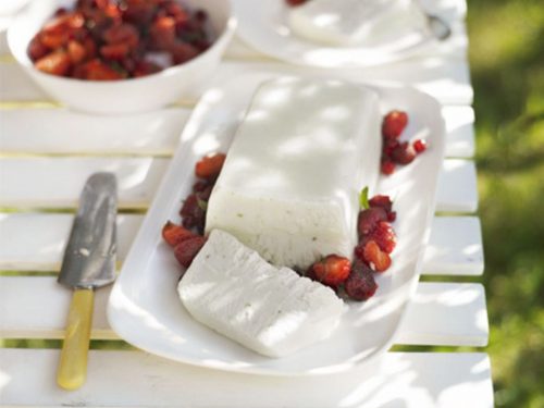 Iced Coconut & Lime Slice with Summer Fruit