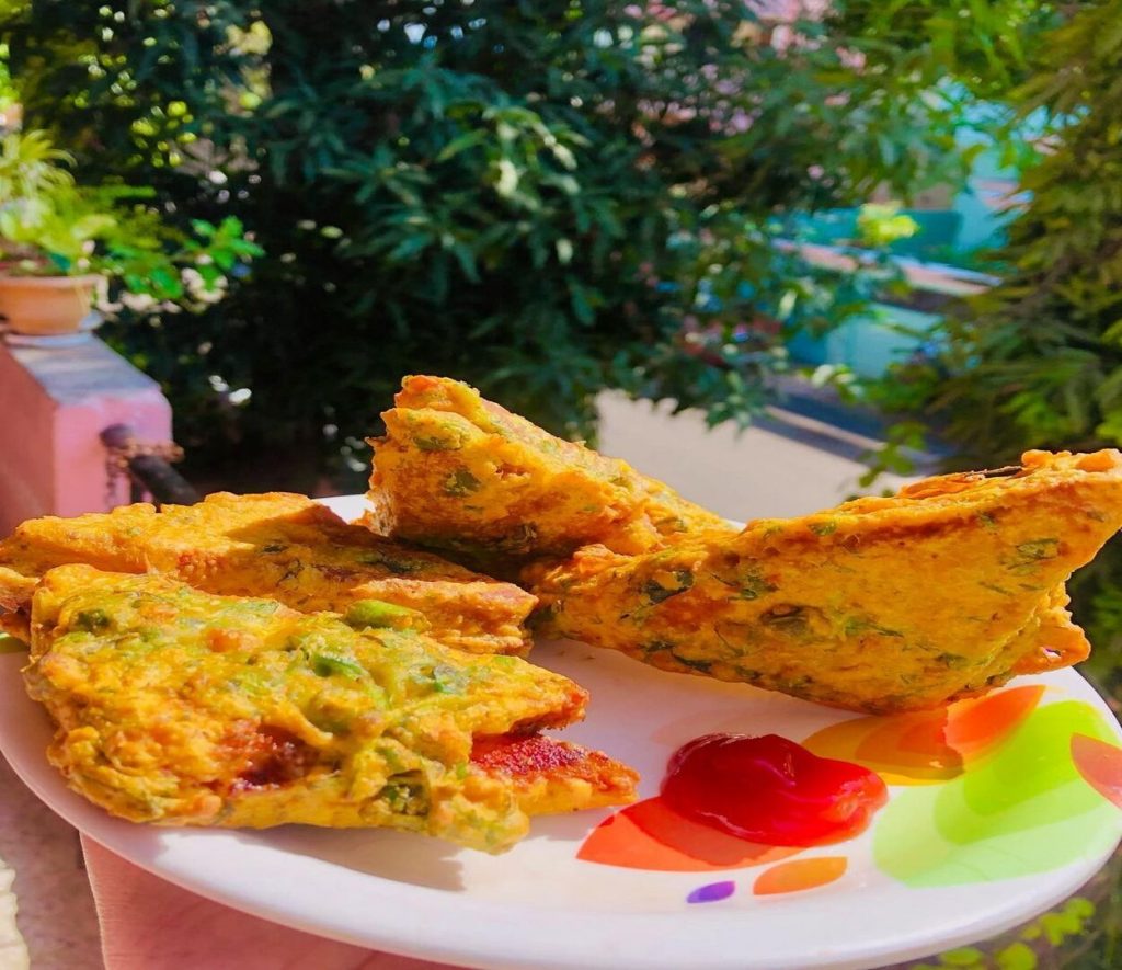 Indian Bread with Courgettes & Coriander