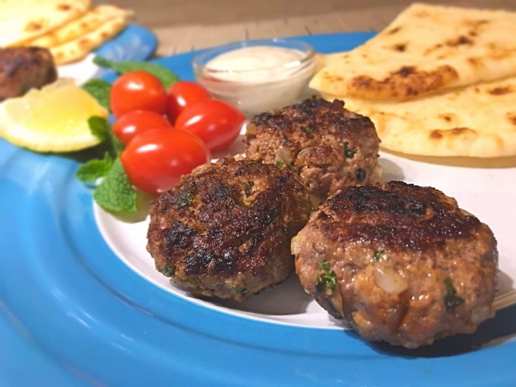 Indian Koftas with Mint Yogurt & Flatbreads