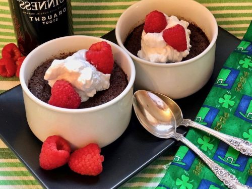 Irish Stout Pudding with Whiskey Cream