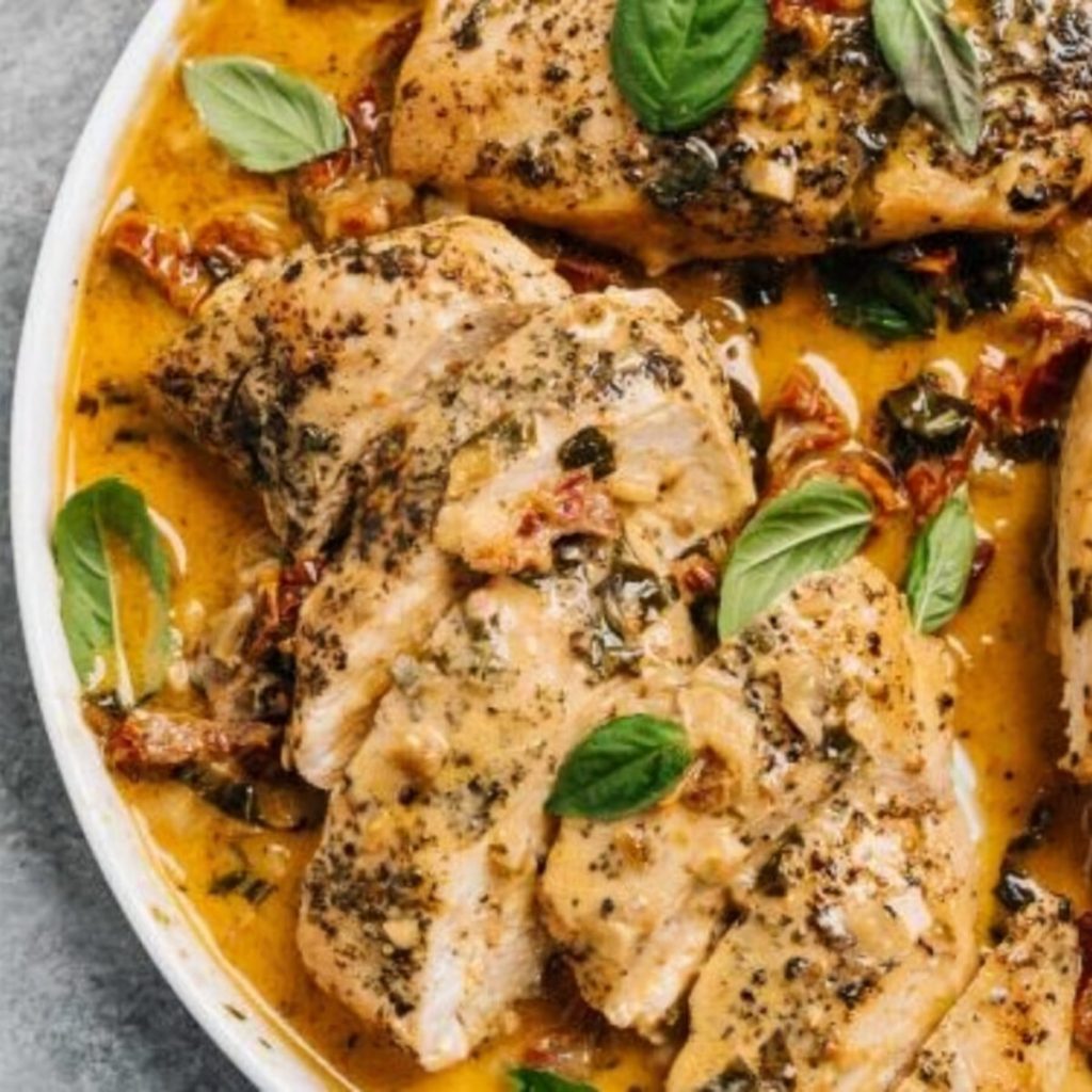 Italian Chicken with Ham Basil Beans