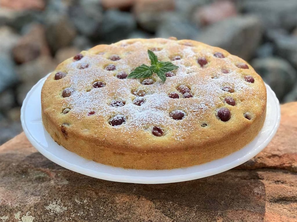 Italian Fresh Purple Grape Cake