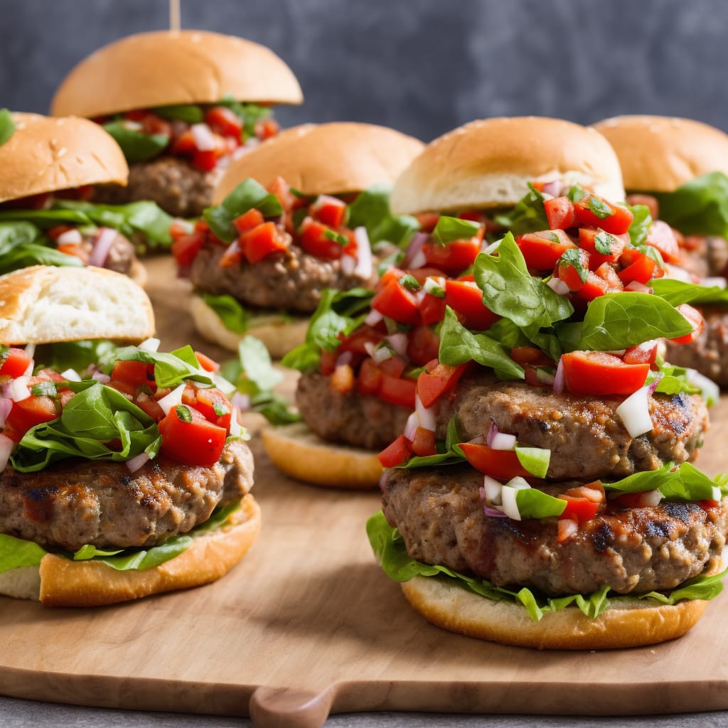 Italian Pork Burger with Fresh Tomato Salsa