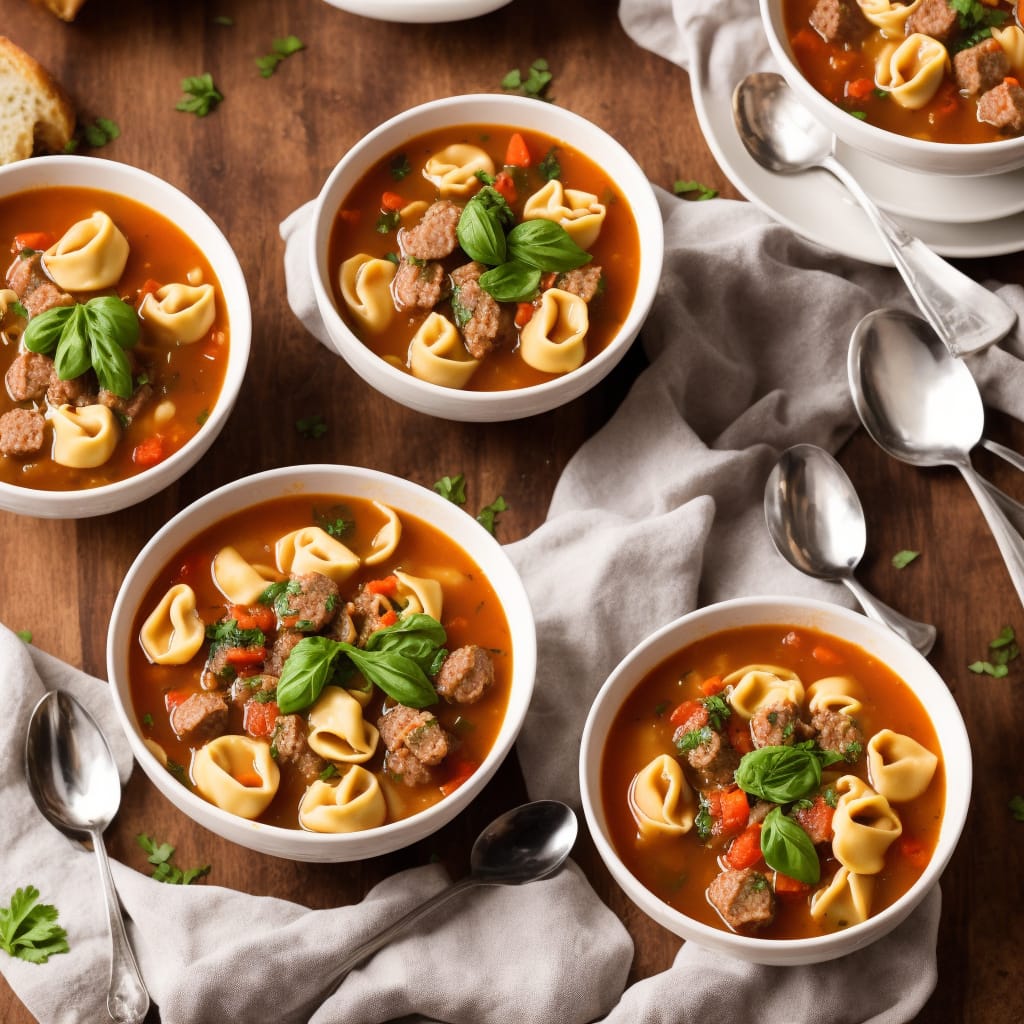 Italian Sausage Soup with Tortellini