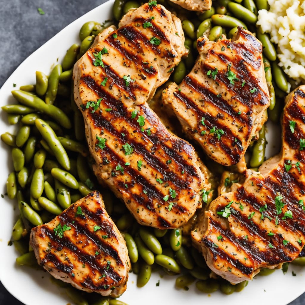 Italian Turkey Steaks with Garlicky Bean Mash