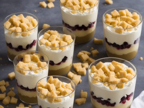 Jelly & custard trifle squares