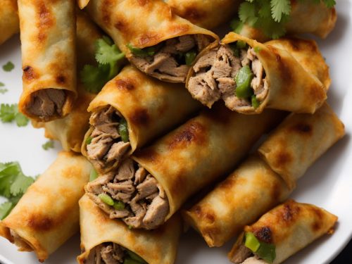 Jerk Chicken Egg Rolls with Mango-Habanero Sauce