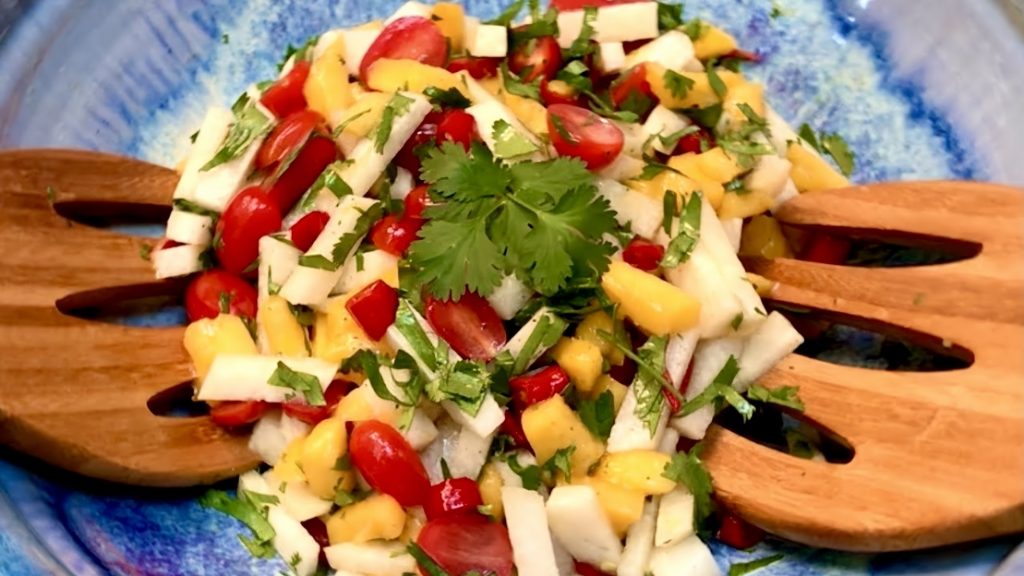 Jicama Mango Salad with Cilantro and Lime