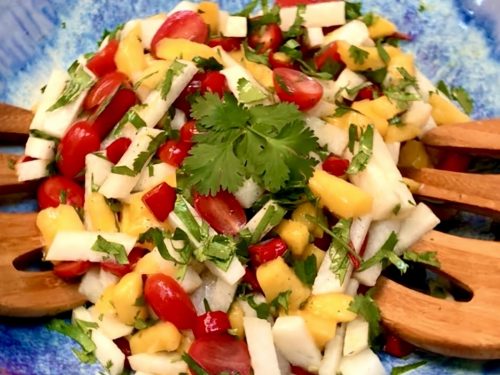 Jicama Mango Salad with Cilantro and Lime