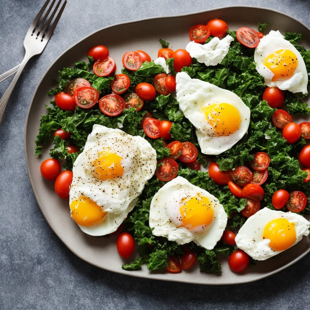 Kale, Tomato & Poached Egg on Toast