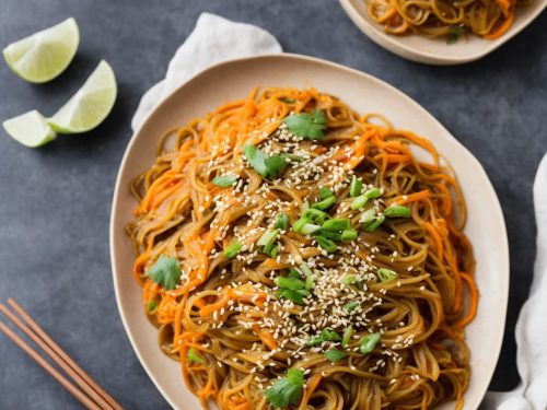 Korean Sweet Potato Noodles (Japchae)