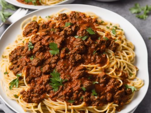 Lamb & fennel spaghetti Bolognese