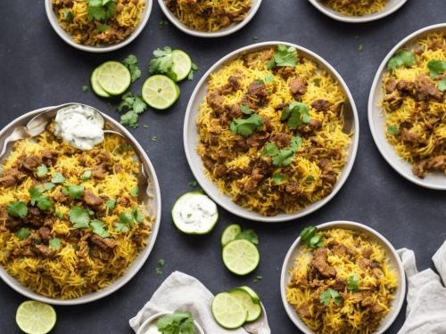 Lamb & Squash Biryani with Cucumber Raita