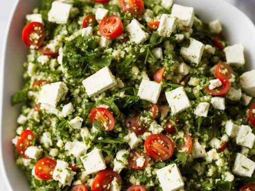 Layered Hummus, Tabbouleh & Feta Picnic Bowl