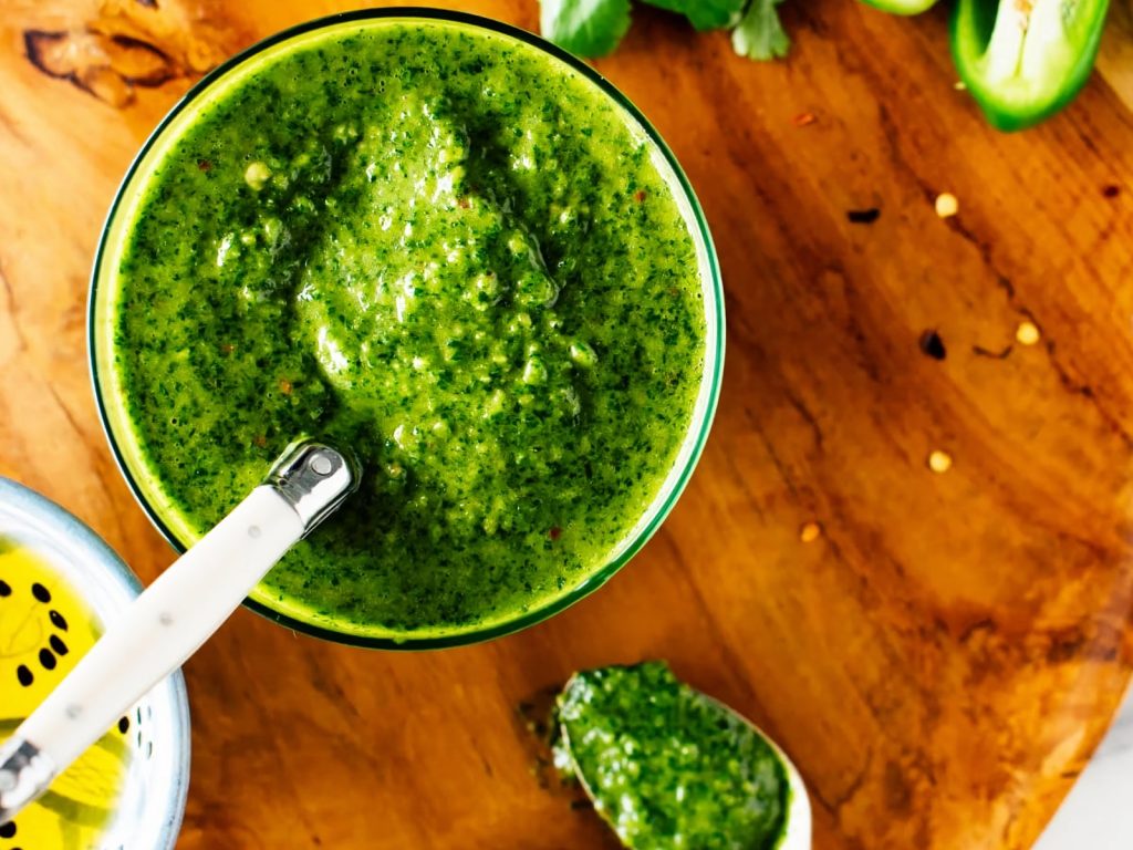 Leafy Salsa Verde with Yogurt