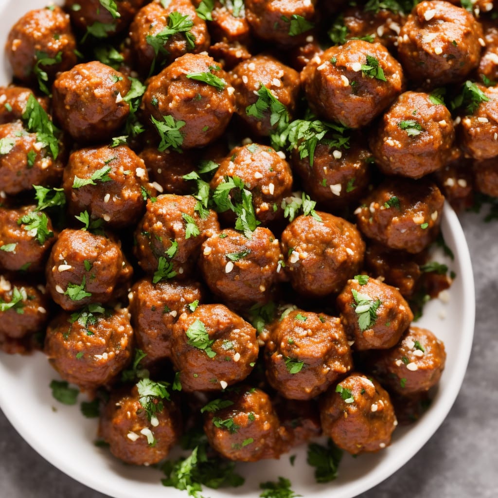 Lebanese-style Meatballs with Mujadara