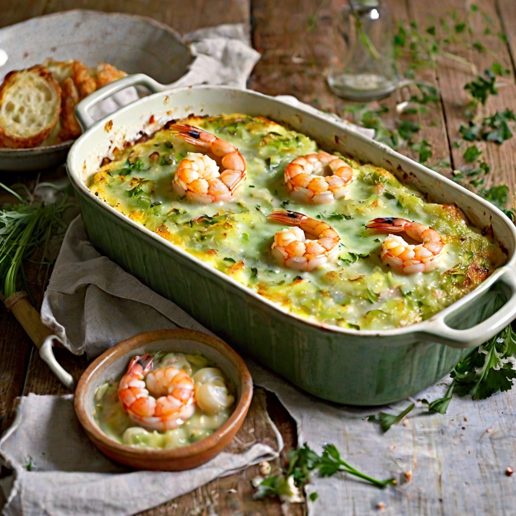 Leek & Prawn Gratin