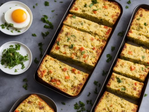 Leek & Tomato Eggy Bread Bake