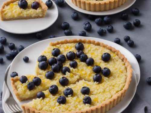 Lemon & Blueberry Rice Pudding Tart