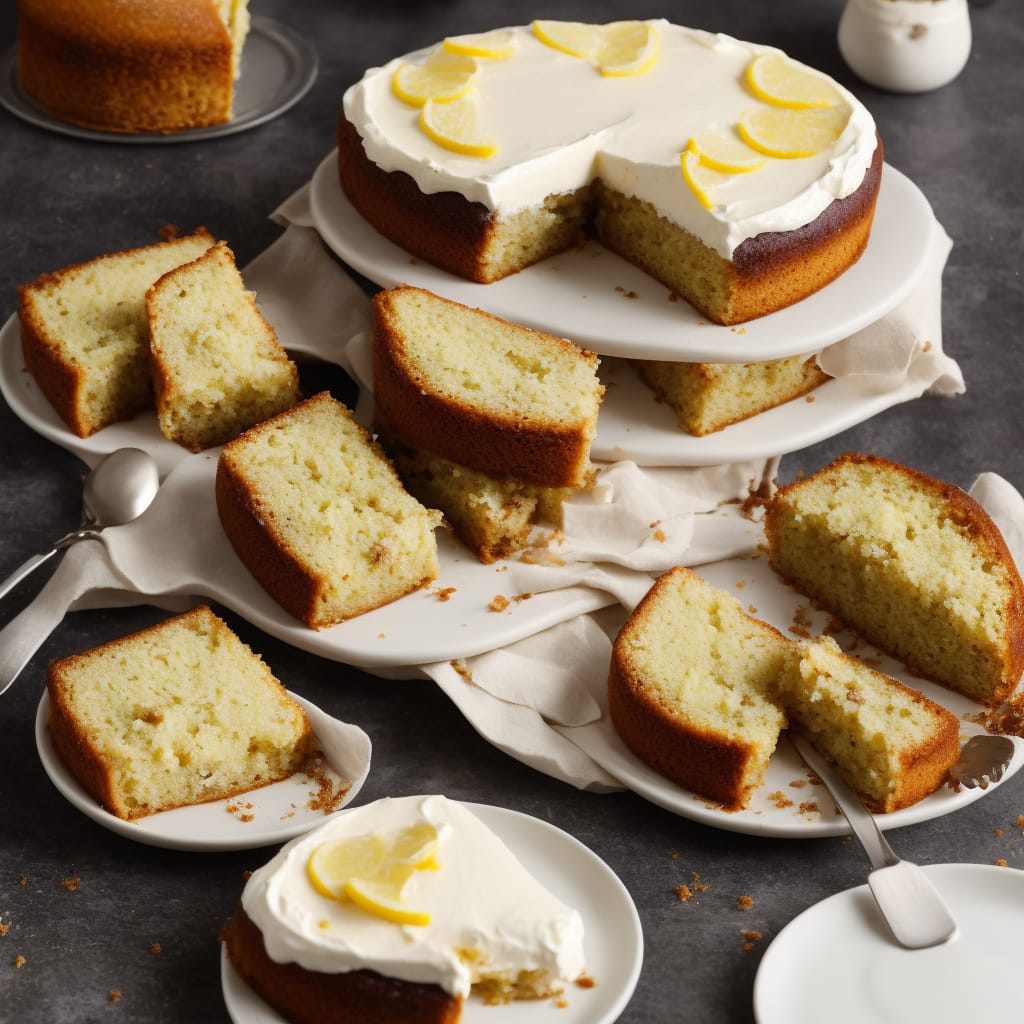 Lemon, crème fraîche & chestnut cake