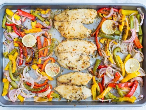 Lemon & Pepper Fish with Roasted Veg