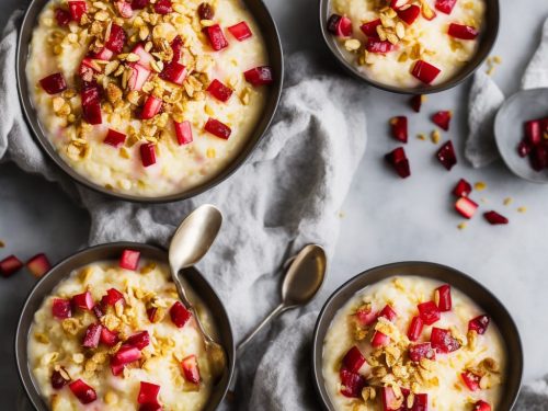 Lemon & Rhubarb Rice Pudding