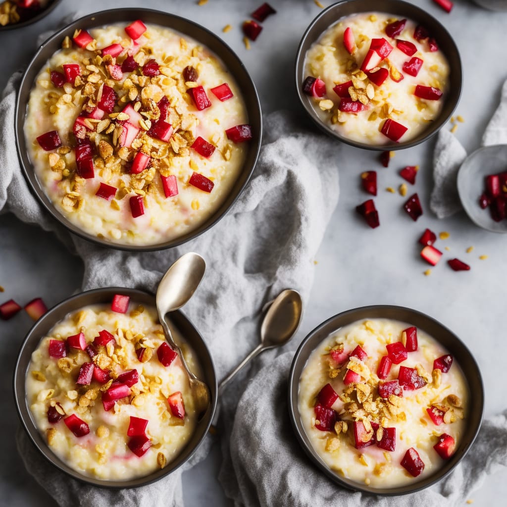 Lemon & Rhubarb Rice Pudding