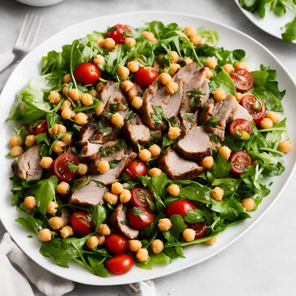 Lemon & Rosemary Pork with Chickpea Salad