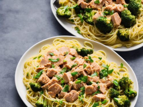 Lemon Spaghetti with Tuna & Broccoli